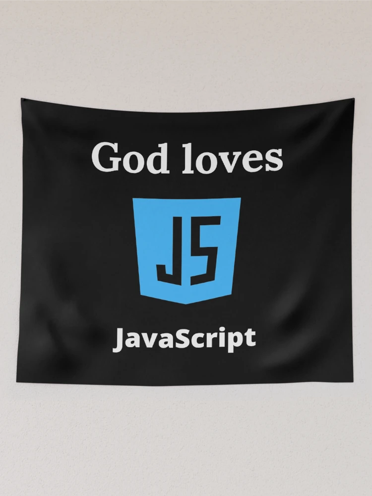 Thumbnail 2 of 3, Tapestry, God Loves JavaScript designed and sold by ChristianCoding.