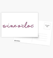 Wein Uhr Postkarten