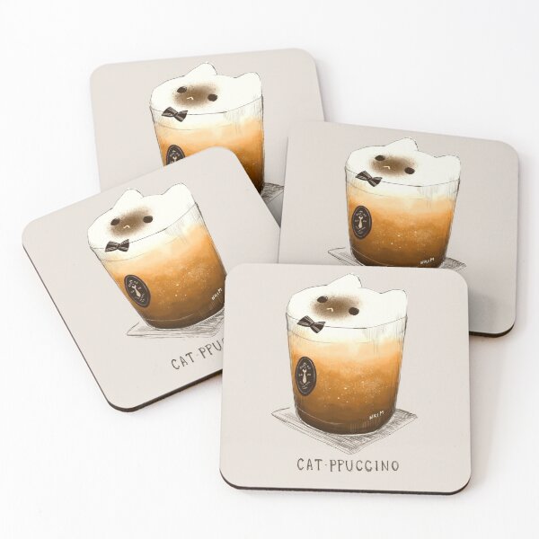 Item preview, Kawaii Cat-ppuccino designed and sold by HelloGloomy.