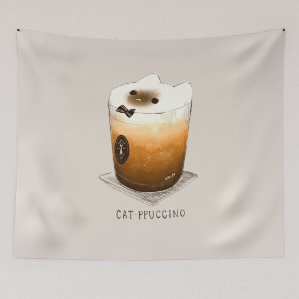 Item preview, Kawaii Cat-ppuccino designed and sold by HelloGloomy.