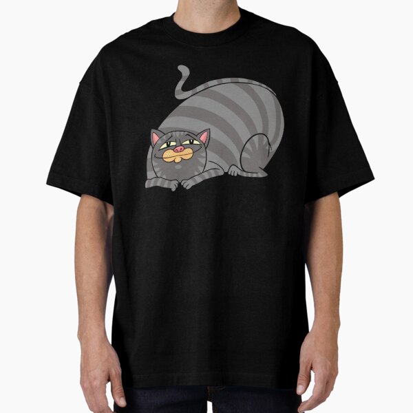 Item preview, pudgy cat tee, pudgy cat socks, pudgy cat throw blanket, fat cat mug, fat cat water bottle designed and sold by teeandmilkco.