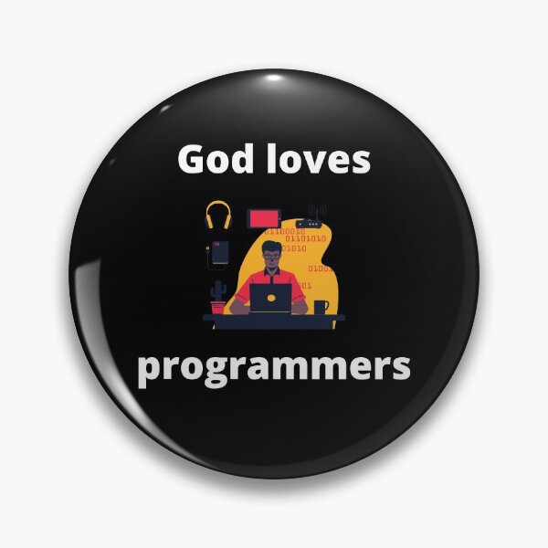 Item preview, God Loves Programmers designed and sold by ChristianCoding.
