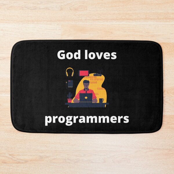 Item preview, God Loves Programmers designed and sold by ChristianCoding.