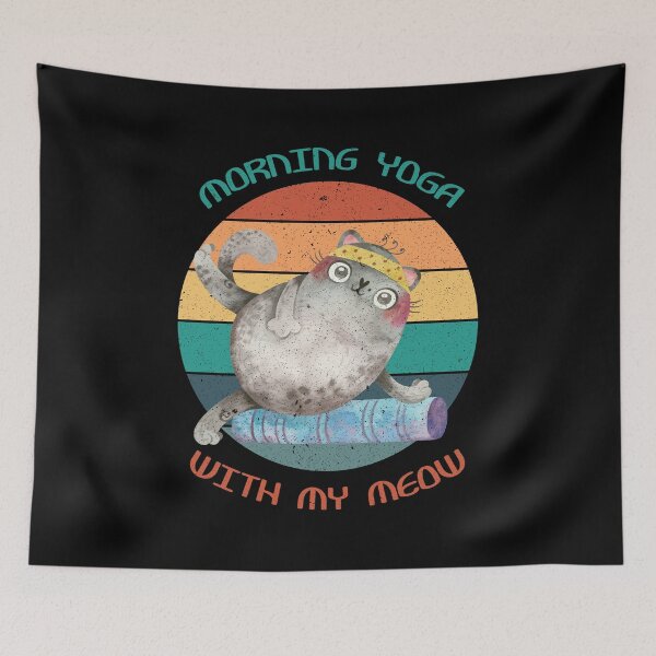 Item preview, Yoga With My Meow Classic T-shirt Morning Yoga With My Meow Essential T-Shirt designed and sold by Achrafilla1.