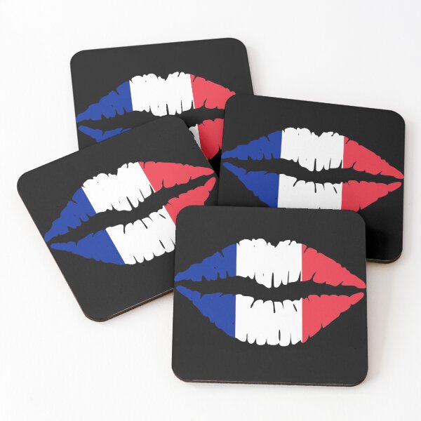 Item preview, French Kiss, Cute Sexy Red White Blue Lips designed and sold by Shop signer.