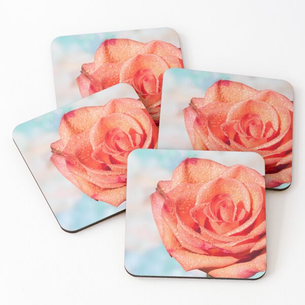 Item preview, Coral Wet Rose  designed and sold by LisaRoseDesigns.
