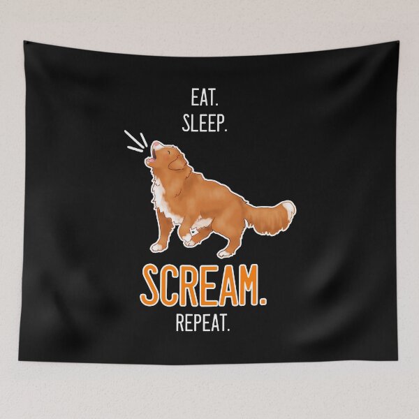 Item preview, Eat. Sleep. Scream. Repeat. Toller Design - White Text designed and sold by BlossomCreative.