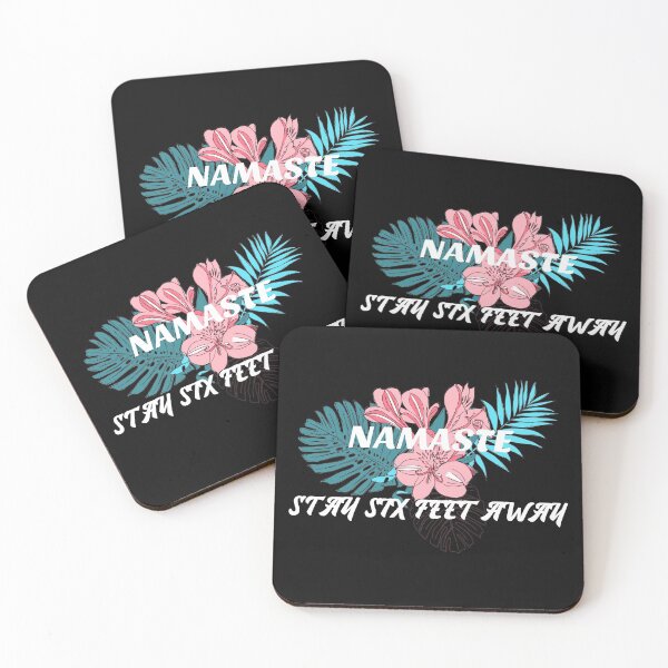 Item preview, Namaste Stay Six Feet Away designed and sold by YueHeng Creates ⭐⭐⭐⭐⭐.