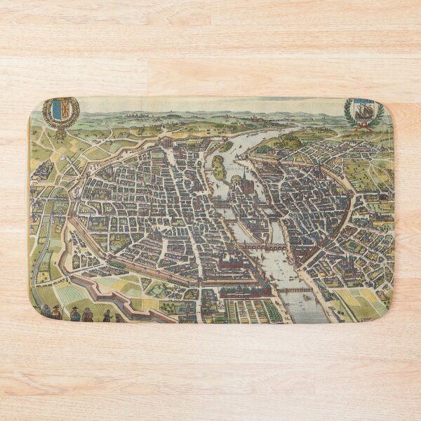 Item preview, 1655 Vintage Map of Paris designed and sold by Gin  Neko.