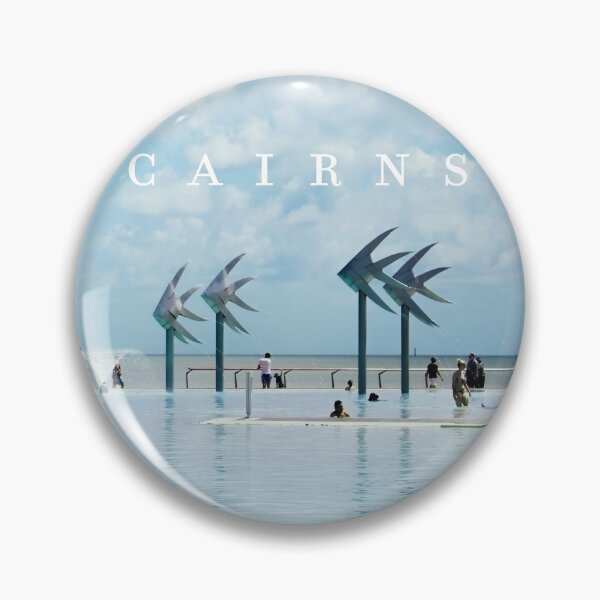 Item preview, Cairns Lagoon, Cairns, Queensland, Australia Round Sticker designed and sold by Ayarat Burke.