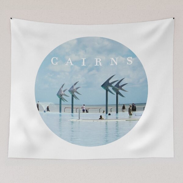 Item preview, Cairns Lagoon, Cairns, Queensland, Australia Round Sticker designed and sold by Ayarat Burke.