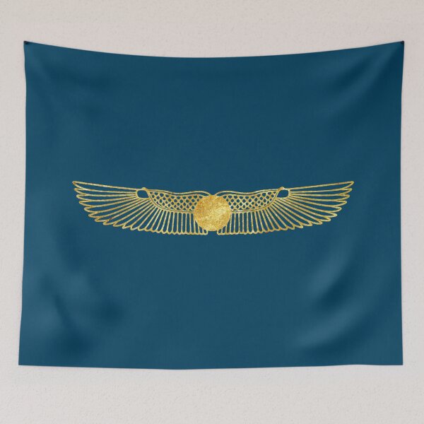 Item preview, Gold winged sundisc (3) (on blue) designed and sold by DotorEaon.