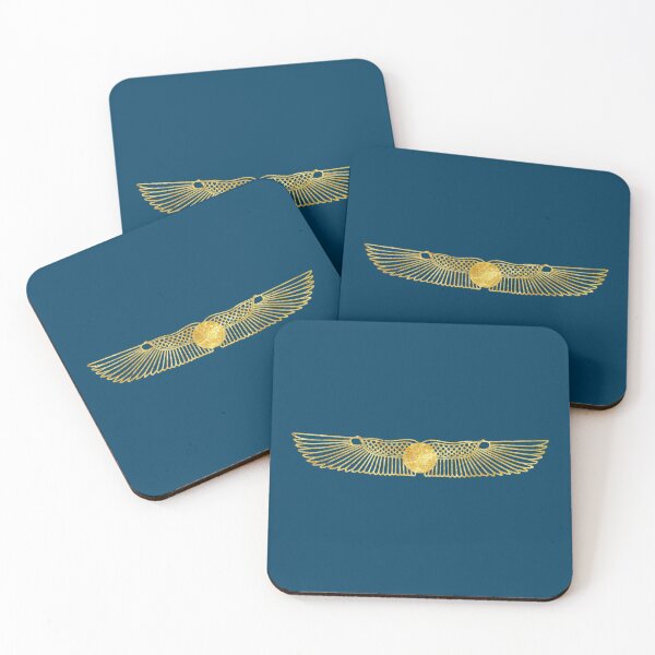 Item preview, Gold winged sundisc (3) (on blue) designed and sold by DotorEaon.