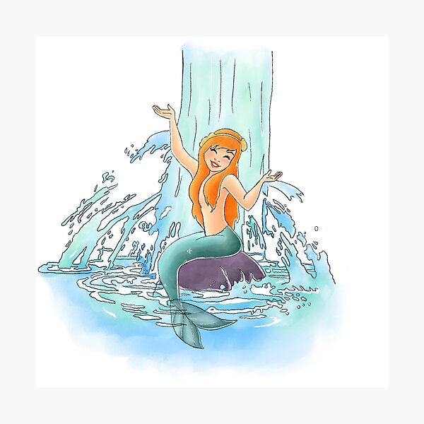 Item preview, Waterfall Mermaid designed and sold by SunsetRogue.