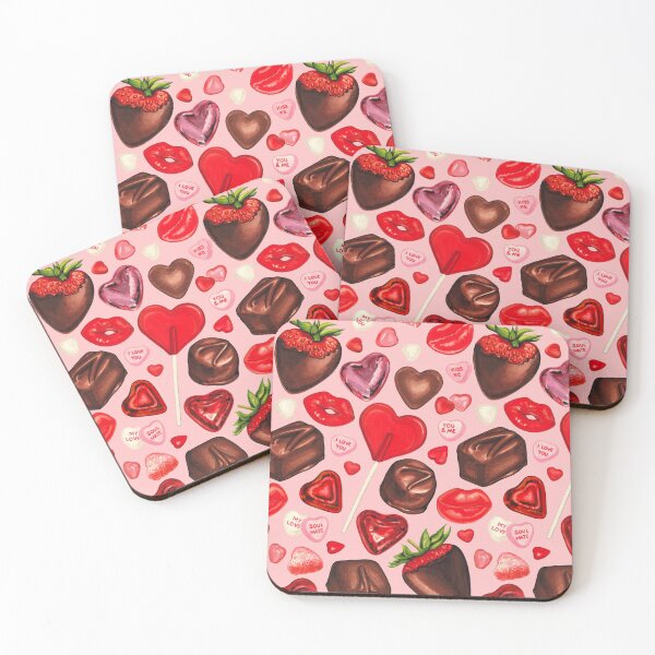 Item preview,  Valentine's Day Candy Pattern - Pink designed and sold by Kelly  Gilleran.