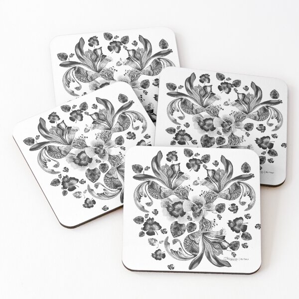 Item preview, Hummingbird and Black Flowers designed and sold by TIENDA PARA LA PAZ.