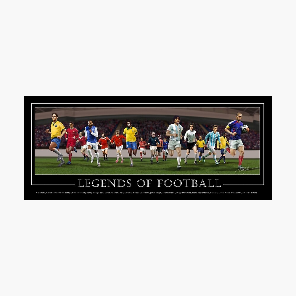 Set of 3 Pele Maradona Cruyff Poster Football Legends Poster 