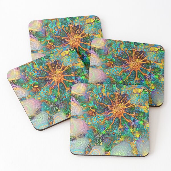 Item preview, Deepdream floral fractalize space abstraction designed and sold by blackhalt.