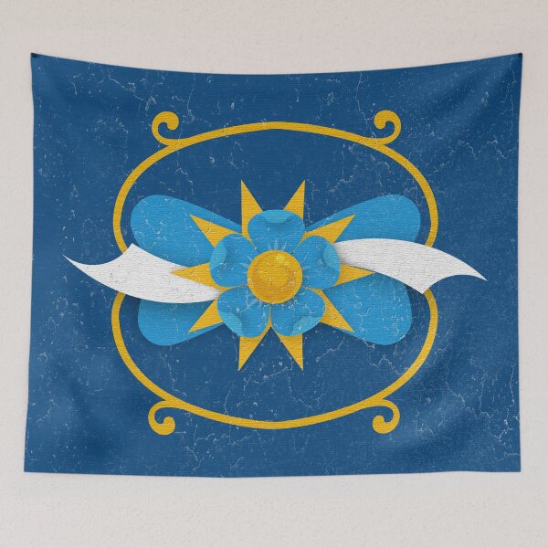 Item preview, Argentina Flag Gold Sun and Blue Flower Fileteado Porteño Vintage Street Art designed and sold by infinitetango.