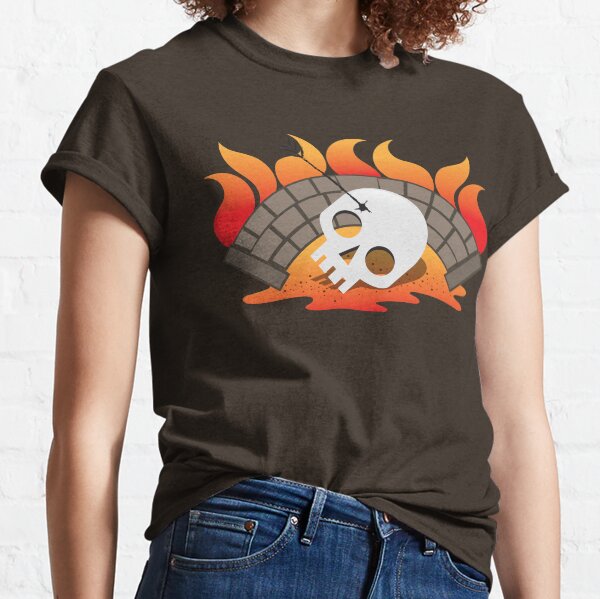 BRIDGEBURNERS fanart Burning bridge with an impaled skull Classic T-Shirt