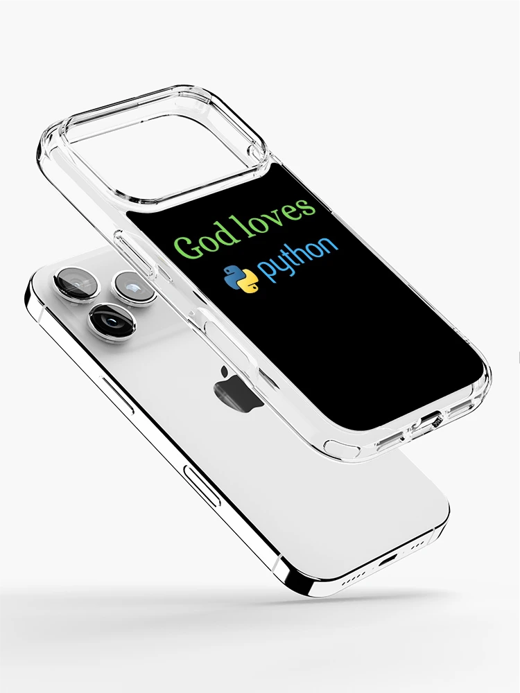 Thumbnail 2 of 5, iPhone Case, God Loves Python designed and sold by ChristianCoding.