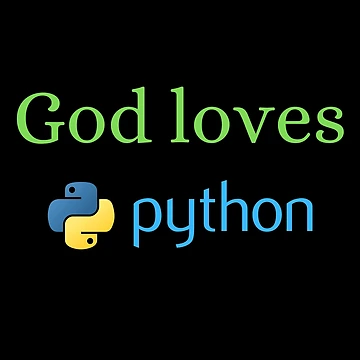 Artwork thumbnail, God Loves Python by ChristianCoding