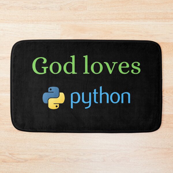 Item preview, God Loves Python designed and sold by ChristianCoding.