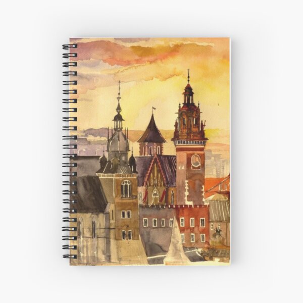 Polish artist Maja Wronska brings back watercolor sketches from her travels - Architecture Paintings Spiral Notebook