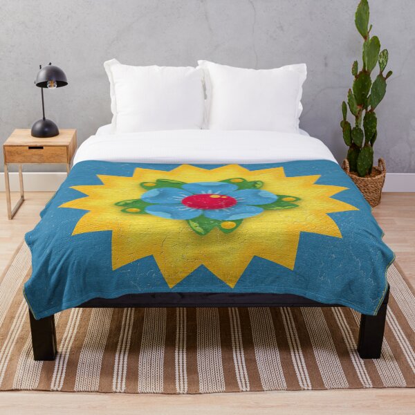 Item preview, Fileteado Filete Porteño Buenos Aires Street Art Style Vintage Sun and Blue Flower designed and sold by infinitetango.