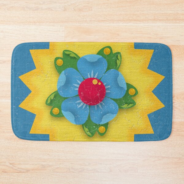 Item preview, Fileteado Filete Porteño Buenos Aires Street Art Style Vintage Sun and Blue Flower designed and sold by infinitetango.