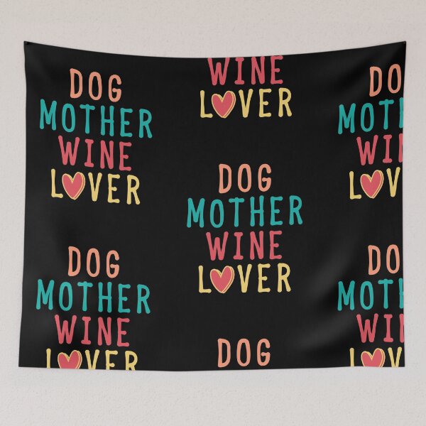 Item preview, Vintage Dog Mother Wine Lover designed and sold by taby2you.
