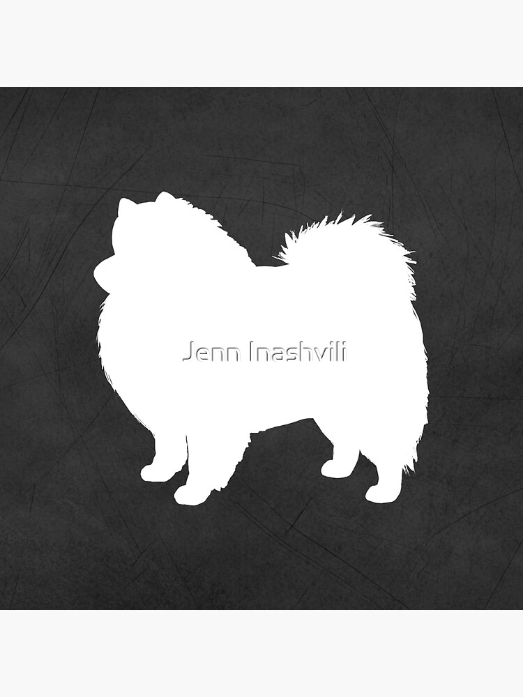 Download "American Eskimo Dog Silhouette(s) Eskie" Sticker by ...