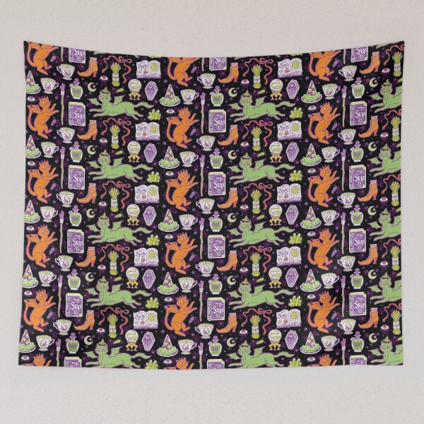 Item preview, Devil Kitties in Black designed and sold by PinkOwlet.