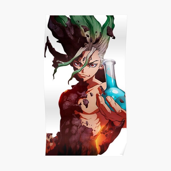 4k Dr Stone Stone Wars Senku Ishigami Poster By Otakuparadise11 Redbubble