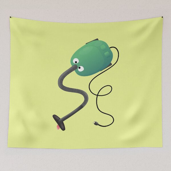 Item preview, Cute vacuum cleaner cartoon humour designed and sold by FrogFactory.