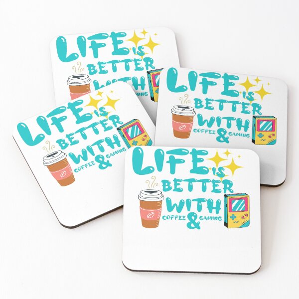 Item preview, Life Is Better With Coffee And Gaming Blue designed and sold by Xrizen  Designs.