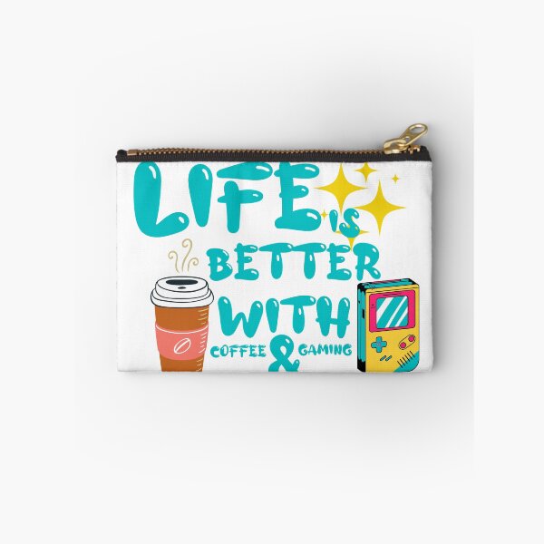 Item preview, Life Is Better With Coffee And Gaming Blue designed and sold by Xrizen  Designs.