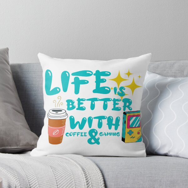 Item preview, Life Is Better With Coffee And Gaming Blue designed and sold by Xrizen  Designs.