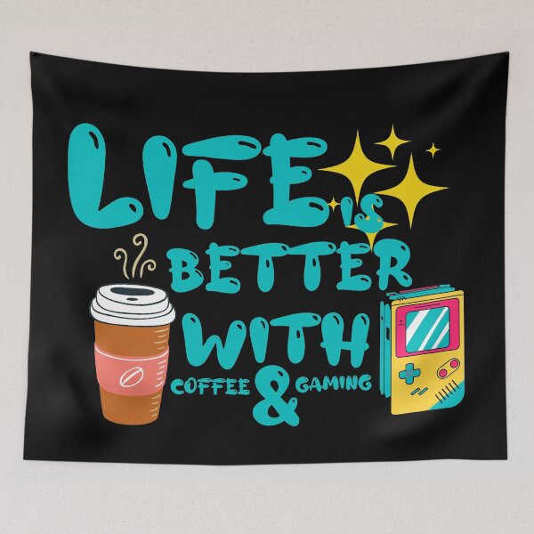 Item preview, Copy of Life Is Better With Coffee And Gaming Blue designed and sold by Xrizen  Designs.