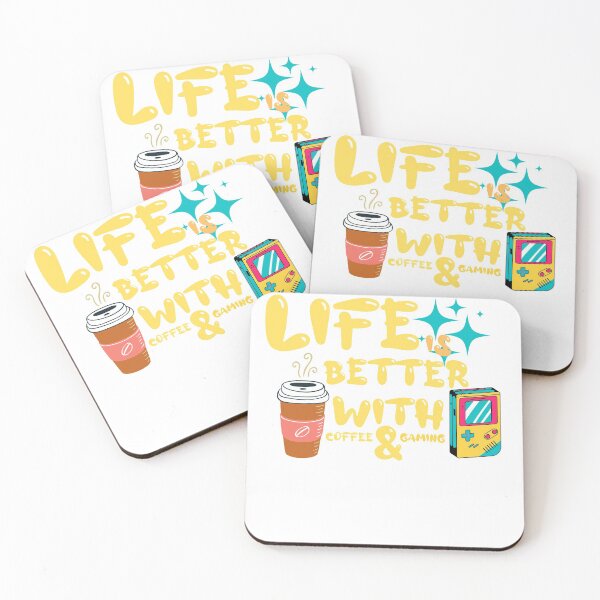 Item preview, Life Is Better With Coffee And Gaming Yellow designed and sold by Xrizen  Designs.