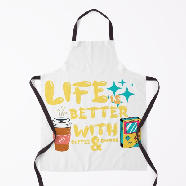 Item preview, Life Is Better With Coffee And Gaming Yellow designed and sold by Xrizen  Designs.