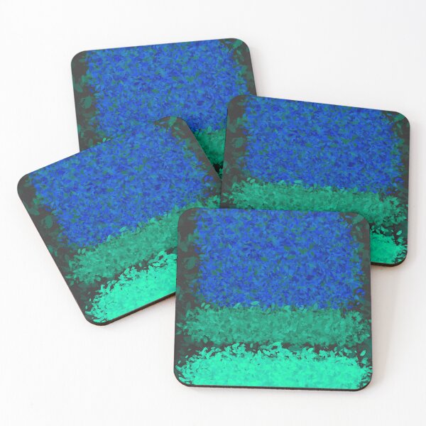 Original Abstract Rothko Style Titled: Lime Pie Coasters (Set of 4)