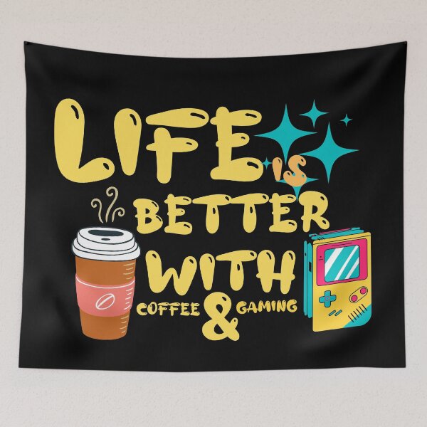 Item preview, Copy of Life Is Better With Coffee And Gaming Yellow designed and sold by Xrizen  Designs.