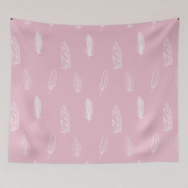Item preview, Dusty pink feather pattern aesthetic  designed and sold by TheWaterBirds.