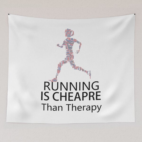 Item preview, Running is Cheaper than Therapy designed and sold by LisaZM.
