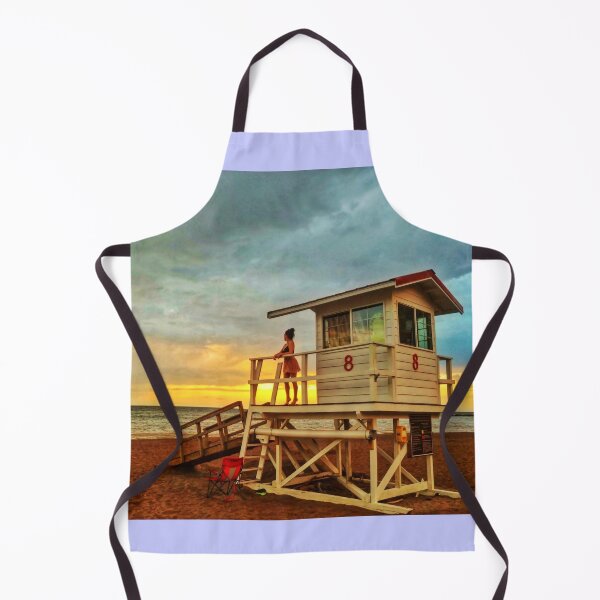 Item preview, Lifeguard tower at sunset . designed and sold by silviasunflower.