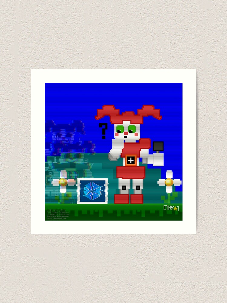 Model GT - Fnaf x Mega Man Glitchtrap Art Print for Sale by