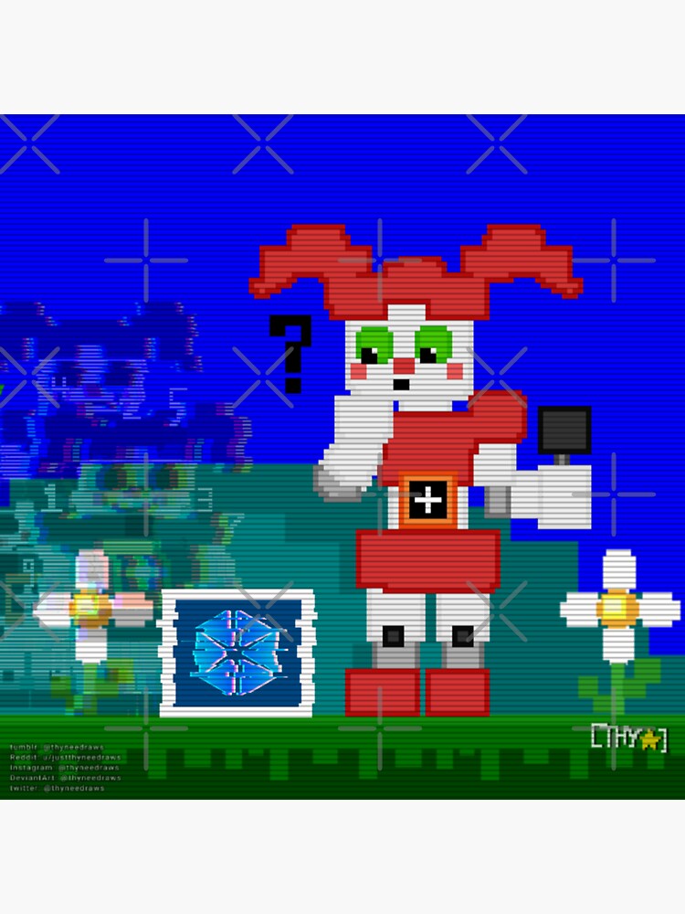 Eight bit toy chica fnaf 3 minigame pixel art