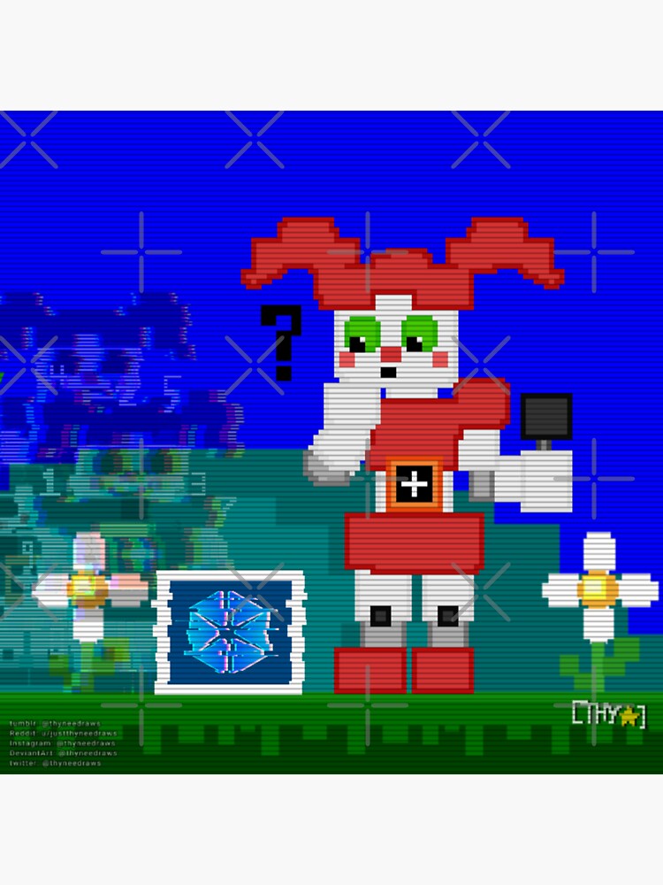 Clown Pixel Art Sticker