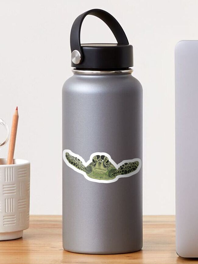 Thumbnail 1 of 3, Sticker, Green sea turtle designed and sold by saltypro.